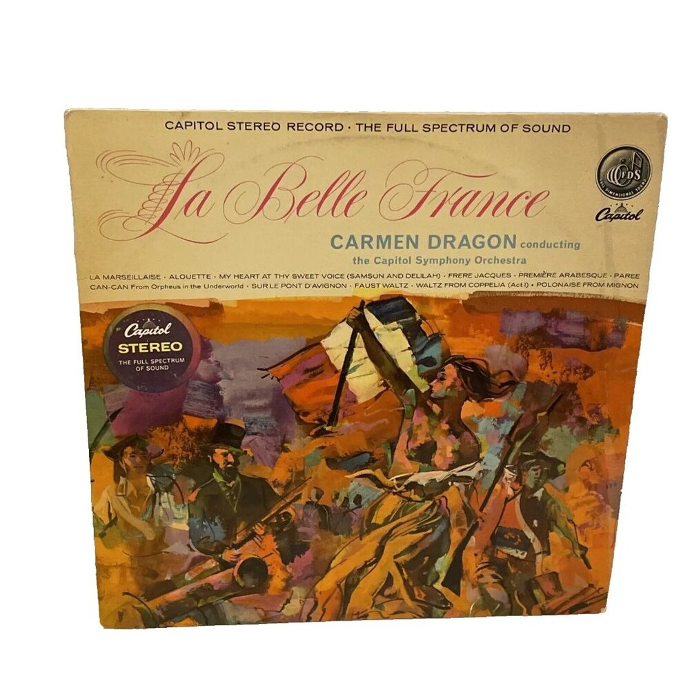 La Belle France (Vinyl, 1959) Capitol SP 8427 VG+ Carmen Dragon, Capitol Symphon